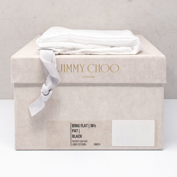 Jimmy Choo Bing Crystal Strap Patent Leather Flat Mules Size 6.5 US (36.5 EU) - Picture 8 of 9